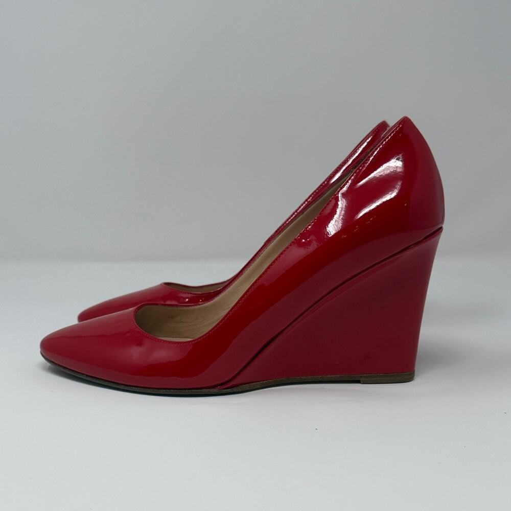 Aquatalia Women's Patent Leather Wedge Heels - Red - 8.5